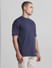 Blue Oversized Crew Neck T-shirt_414450+3