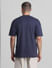 Blue Oversized Crew Neck T-shirt_414450+4