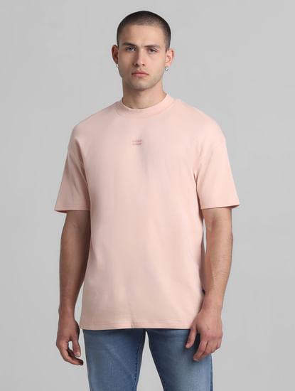Pink Oversized Crew Neck T-shirt