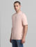 Pink Oversized Crew Neck T-shirt_414452+3