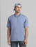 Blue Oversized Crew Neck T-shirt_414453+1