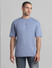 Blue Oversized Crew Neck T-shirt_414453+2