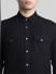 Black Full Sleeves Denim Shirt_414454+5
