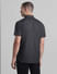 Black Denim Short Sleeves Shirt_414456+4