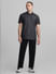 Black Denim Short Sleeves Shirt_414456+6