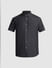 Black Denim Short Sleeves Shirt_414456+7