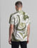 Green Abstract Print Short Sleeves Shirt_414468+4