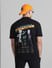 RICK & MORTY Black Printed Oversized Co-ord Set T-shirt_414474+1