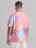 RICK & MORTY Peach Ombre Printed Oversized T-shirt_414477+4