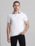 White Jacquard Polo T-shirt_414479+2