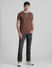 Brown Knitted Polo T-shirt_414493+6