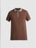 Brown Knitted Polo T-shirt_414493+7