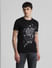 Black Typographic Print Crew Neck T-shirt_414495+2