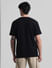 Black Jacquard Crew Neck T-shirt_414497+4