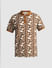 Brown Baroque Print Polo T-shirt_414498+7