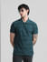 Green Logo Print Polo T-shirt_414499+1