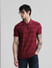 Red Logo Print Polo T-shirt_414500+1