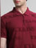 Red Logo Print Polo T-shirt_414500+5