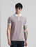 Maroon Jacquard Polo T-shirt_414503+1