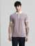 Maroon Jacquard Polo T-shirt_414503+2