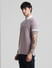 Maroon Jacquard Polo T-shirt_414503+3