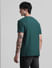 Green Text Print Crew Neck T-shirt_414505+4