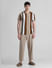 Brown Striped Knitted Polo_414509+6