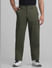 Green Mid Rise Cargo Pants_414517+1