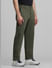 Green Mid Rise Cargo Pants_414517+2