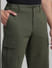 Green Mid Rise Cargo Pants_414517+4