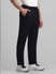 Black Mid Rise Casual Pants_414519+2