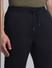 Navy Blue Mid Rise Casual Pants_414520+4