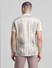 Beige Printed Jacquard Shirt_414533+4
