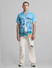 RICK & MORTY Blue Printed Short Sleeves Shirt_414534+6