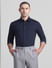 Navy Blue Full Sleeves Shirt_414536+2