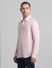 Pink Textured Full Sleeves Shirt_414539+3