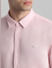 Pink Textured Full Sleeves Shirt_414539+5