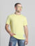 Lime Green Cotton Crew Neck T-shirt_414548+1