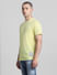 Lime Green Cotton Crew Neck T-shirt_414548+3
