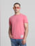 Pink Cotton Crew Neck T-shirt_414747+1