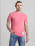 Pink Cotton Crew Neck T-shirt_414747+2