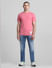 Pink Cotton Crew Neck T-shirt_414747+6