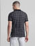 Black Check Print Polo T-shirt_414550+4