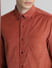 Red Corduroy Full Sleeves Shirt_414569+5