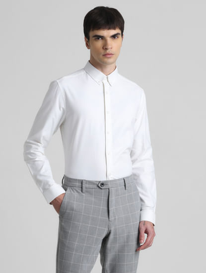 White Oxford Full Sleeves Shirt