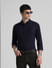 Blue Striped Full Sleeves Shirt_414577+1