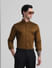 Brown Satin Weave Full Sleeves Shirt_414590+1