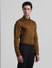 Brown Satin Weave Full Sleeves Shirt_414590+3