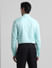 Green Satin Weave Full Sleeves Shirt_414591+4