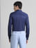 Blue Satin Weave Full Sleeves Shirt_414592+4